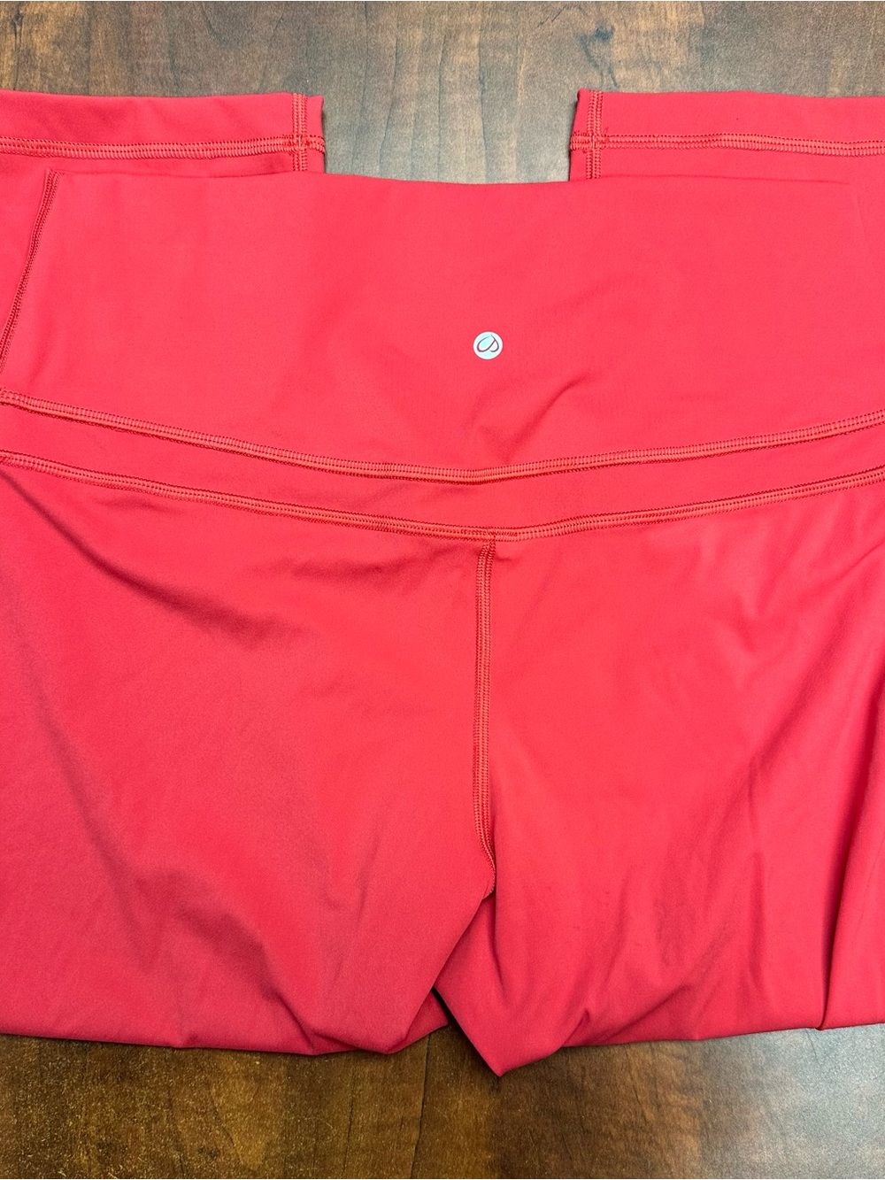 Women's CRZ Yoga High-Waist Red Athletic Leggings 7/8th